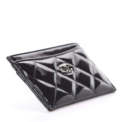 Chanel Patent Calfskin Quilted Card Holder Black 3 of 6