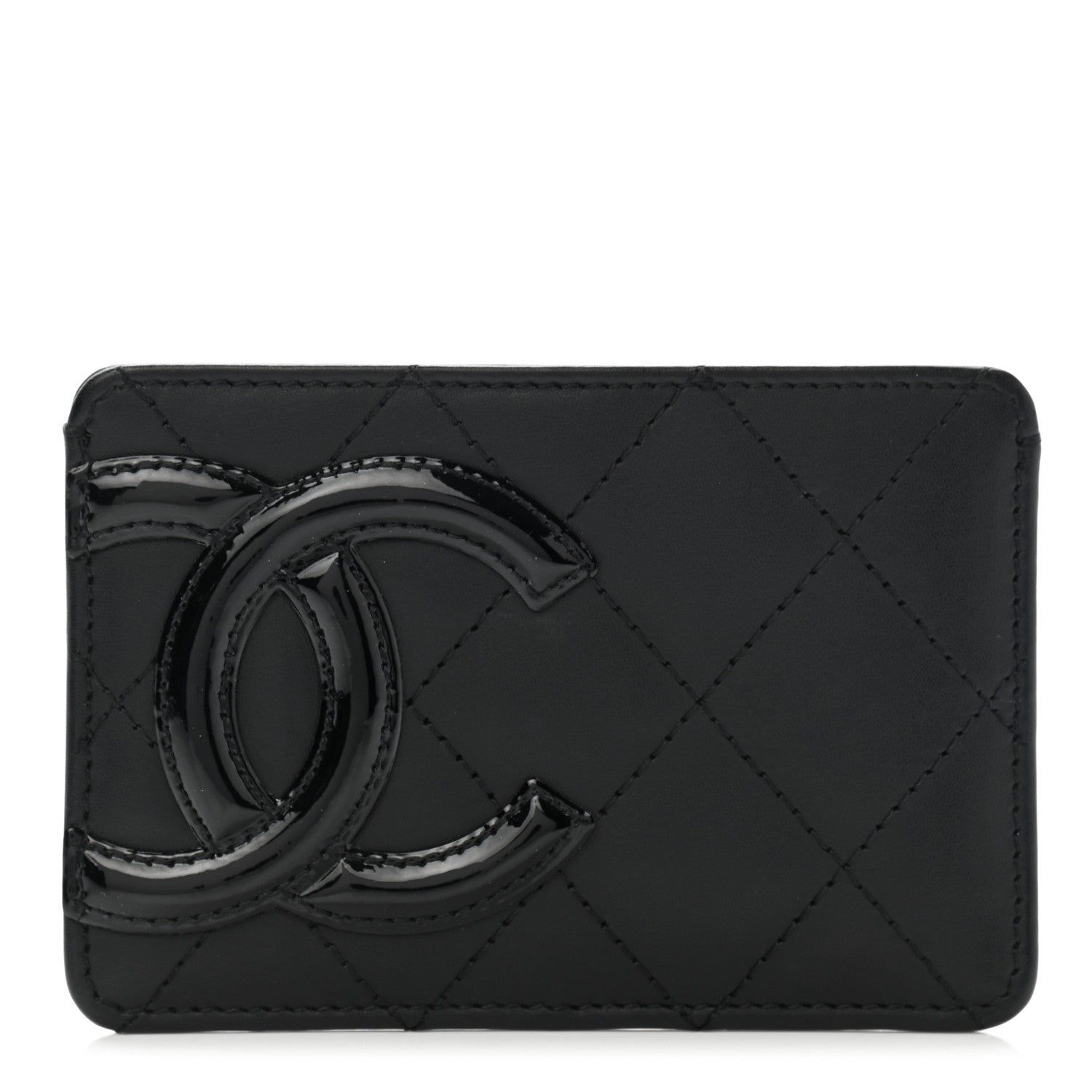 Chanel Calfskin Quilted Cambon Card Holder Black 1 of 9