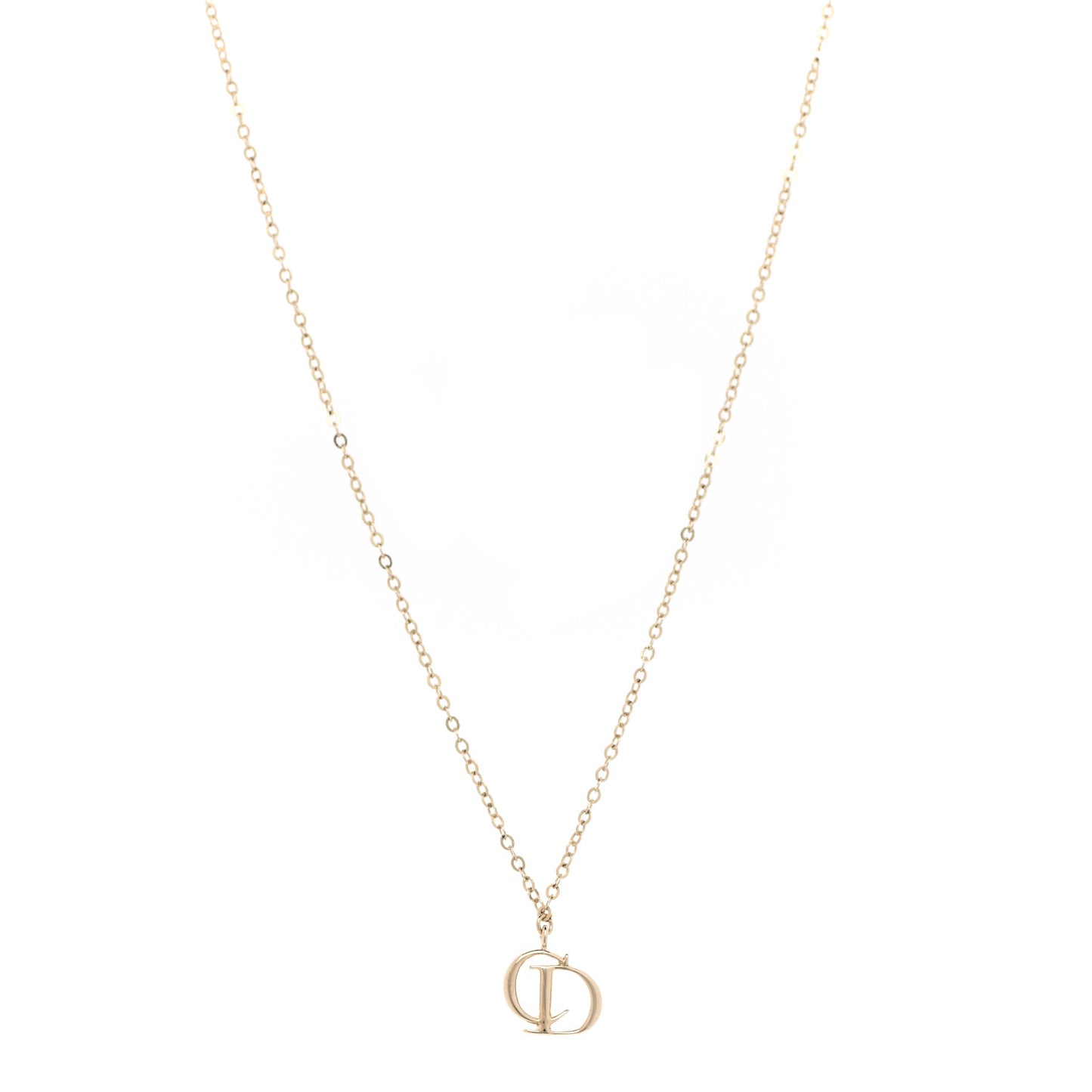 Metal CD Necklace Gold