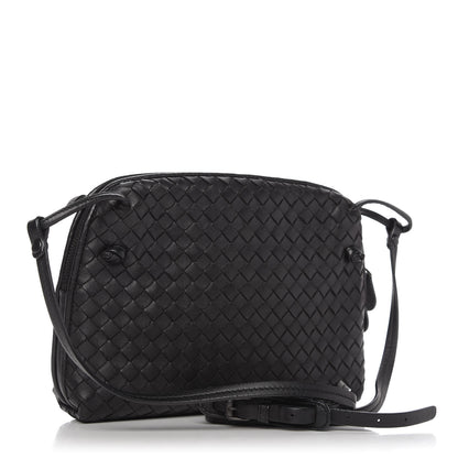 Bottega Veneta Nappa Intrecciato Nodini Crossbody Messenger Black 3 of 10