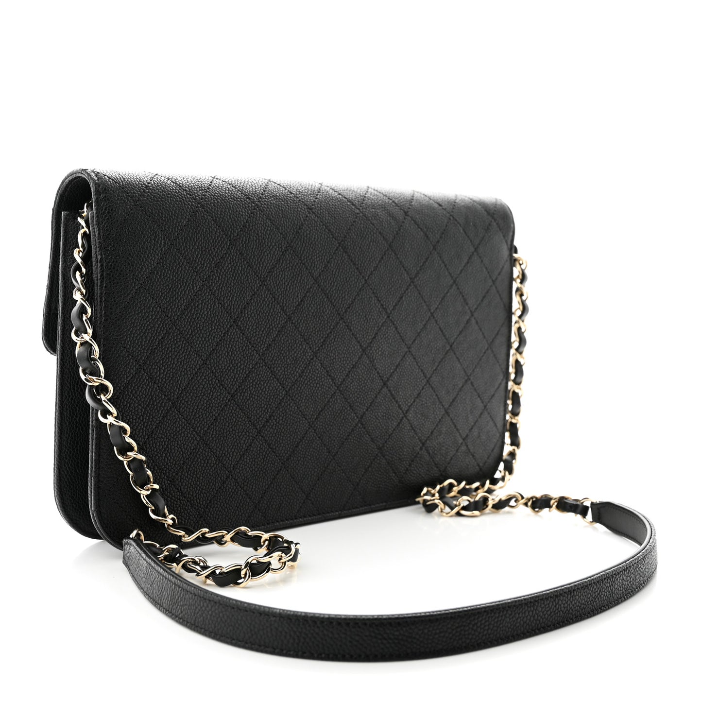 Grained Calfskin Quilted Cuba Flap Black