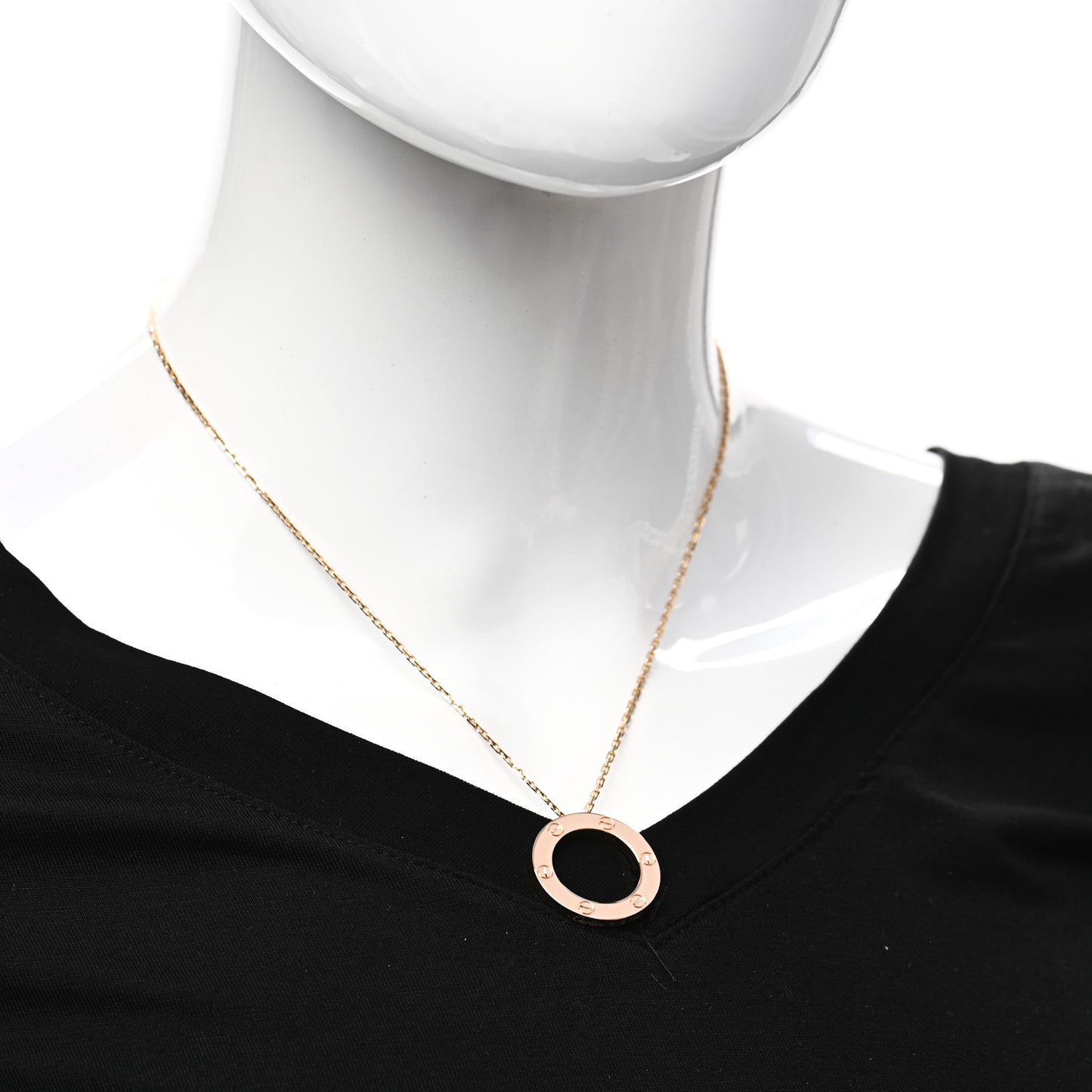 18K Pink Gold LOVE Pendant Necklace