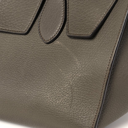 Celine Crisped Calfskin Small Tie Knot Tote Dark Khaki 26 of 39