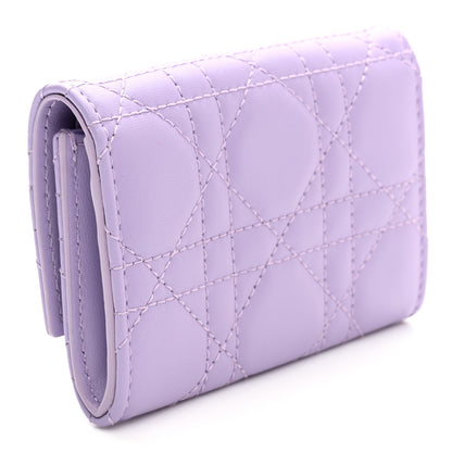 Christian Dior Lambskin Cannage Miss Dior Glycine Wallet Purple 3 of 9