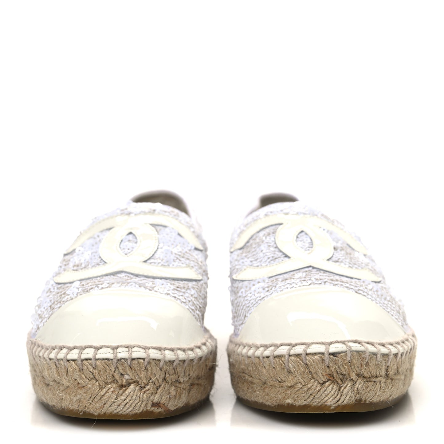 Patent Sequin CC Espadrilles 39 White