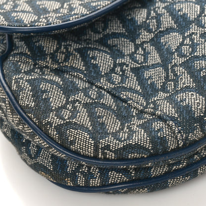 Christian Dior Monogram Saddle Bag Blue 8 of 9