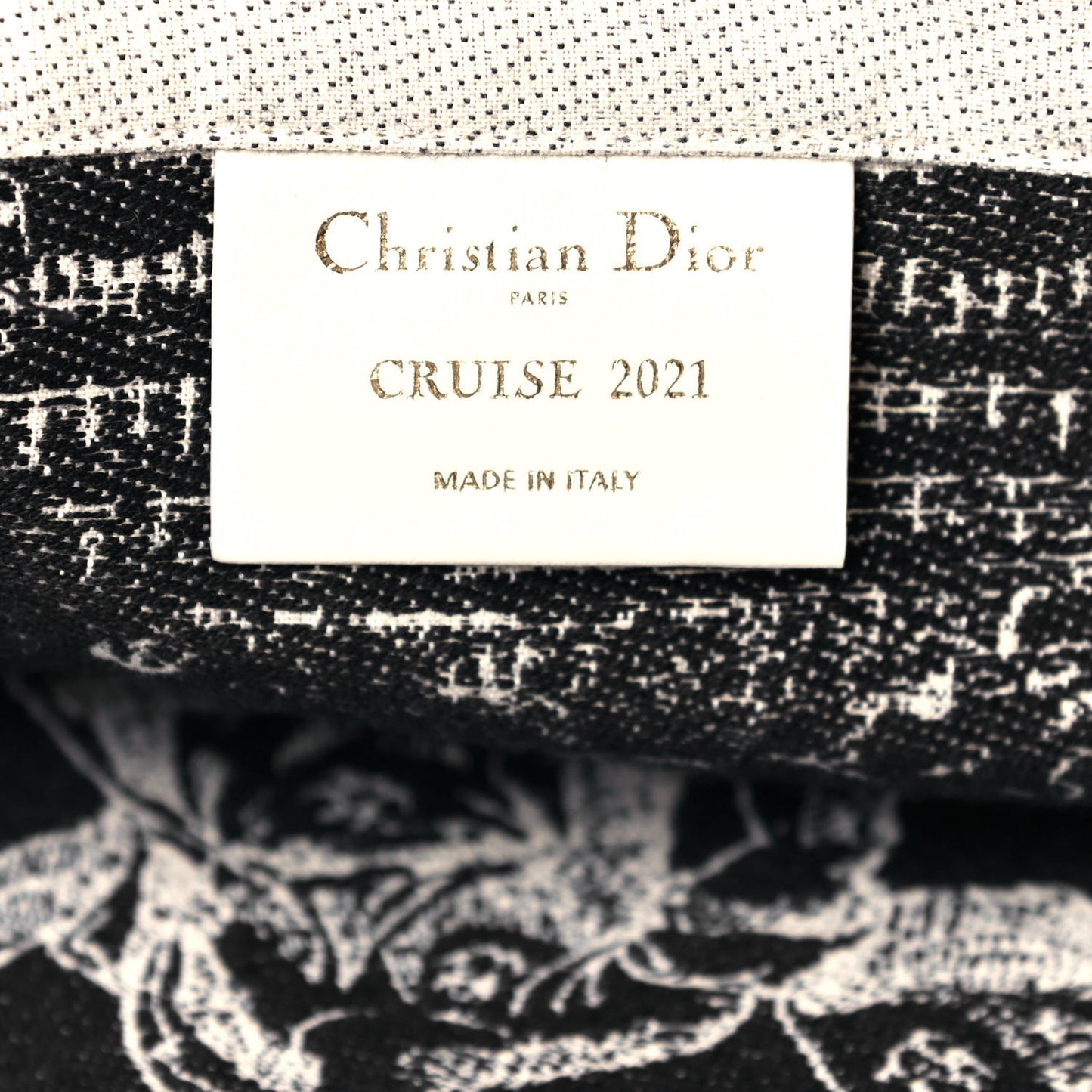 Canvas Print Cruise Tote Ivory Black
