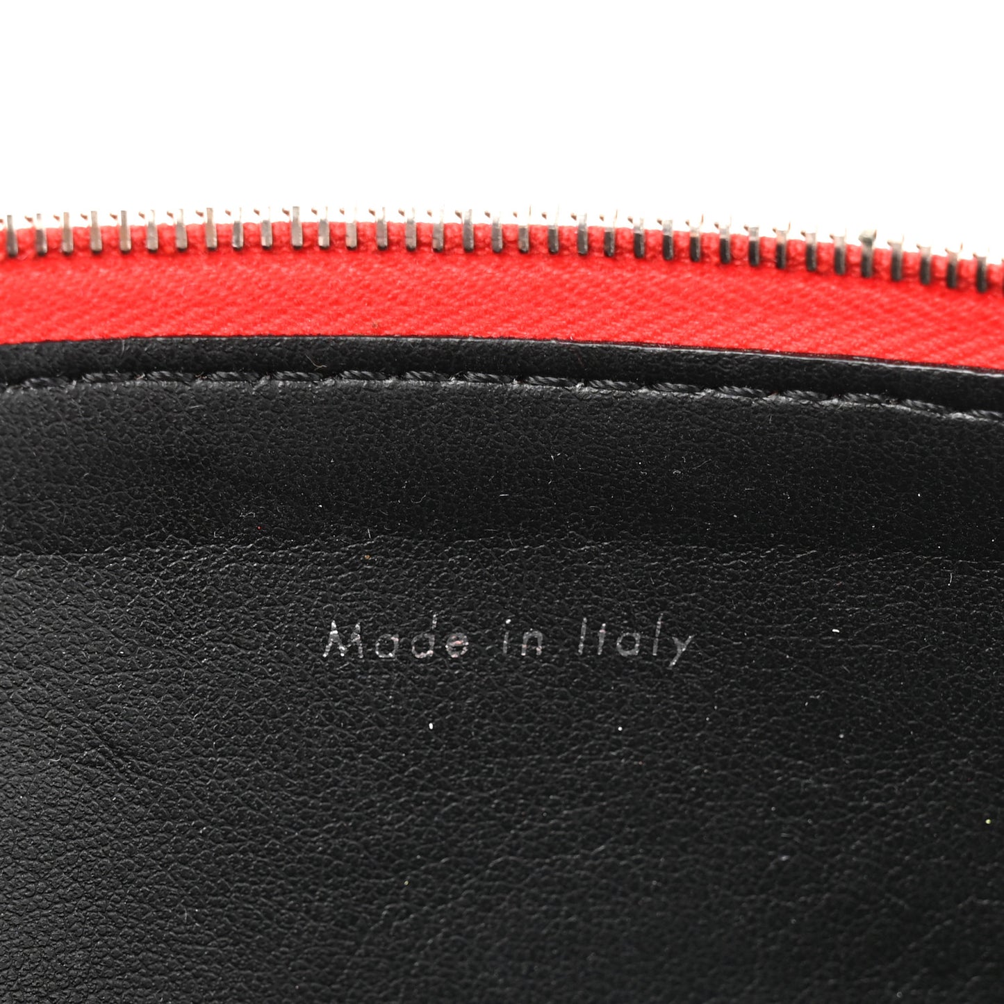 Soft Grained Calfskin Cosmetic Pouch Bag Red