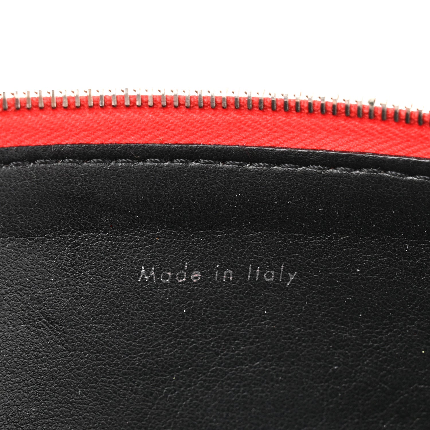 Celine Soft Grained Calfskin Cosmetic Pouch Bag Red 6 of 10