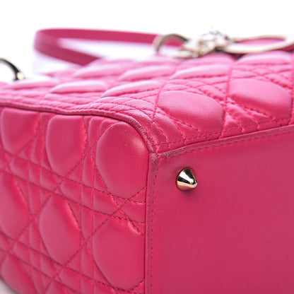 Christian Dior Lambskin Cannage Medium Lady Dior Fuchsia 15 of 21