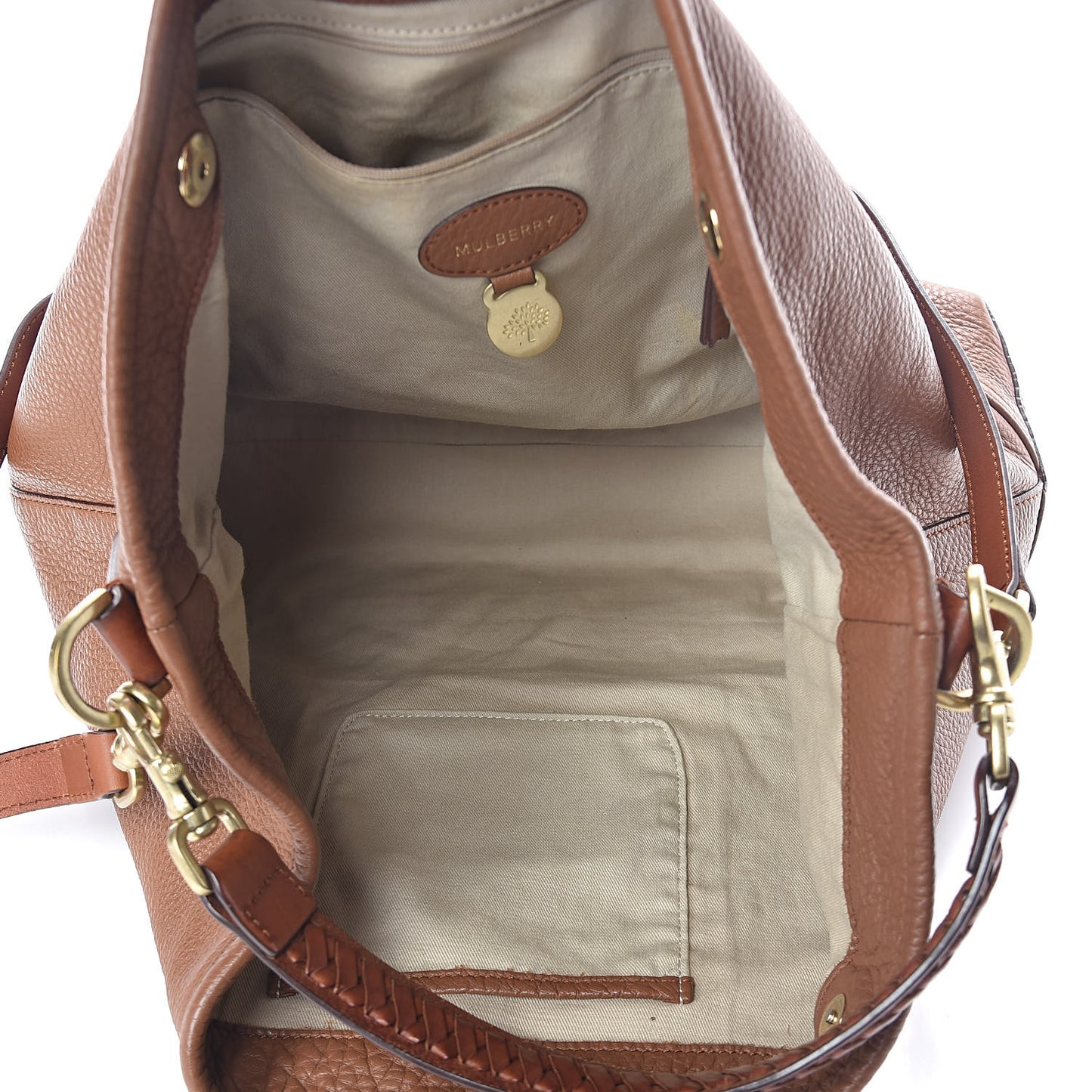 Spongy Pebbled Calfskin Effie Hobo Oak