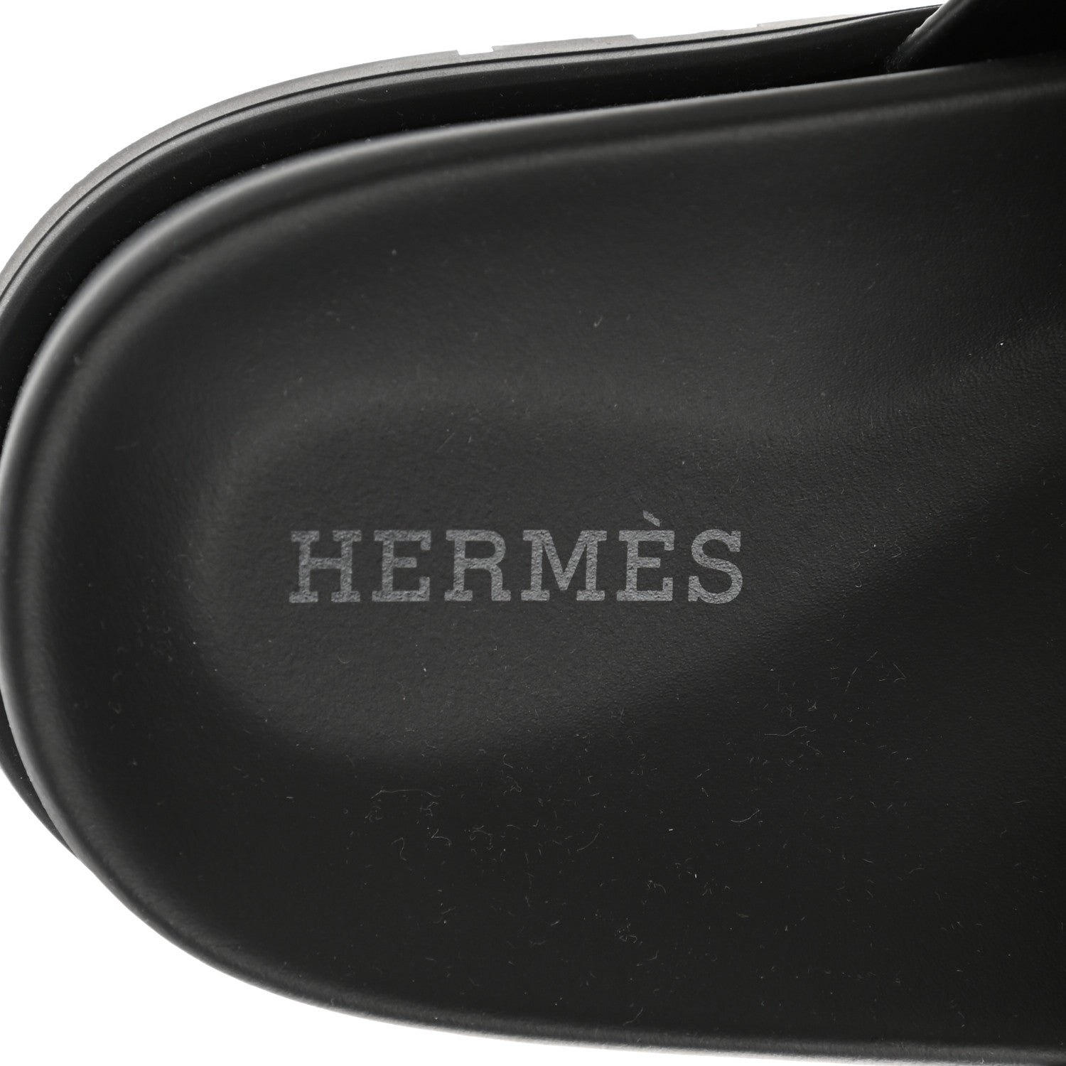Hermes Calfskin Womens Chypre Sandals 35.5 Black 7 of 9