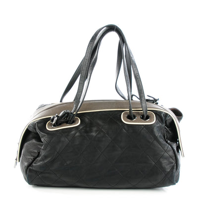 Chanel Lambskin Quilted Country Club Bowler Black 1 of 8