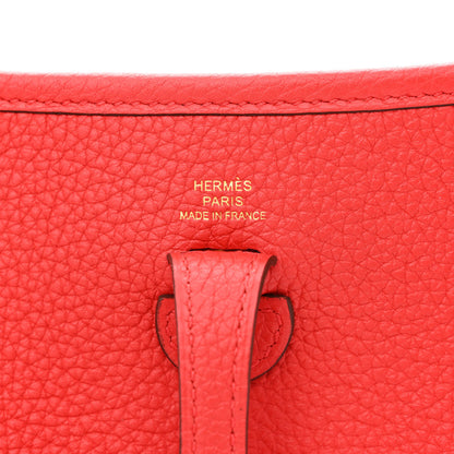 Hermes Taurillon Maurice Flipperball Sangle Evelyne TPM Rouge De Coeur Bleu Frida 6 of 11
