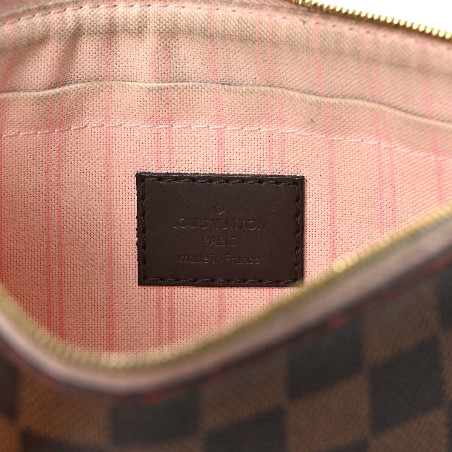 Louis Vuitton Damier Ebene Neverfull MM GM Pochette Rose Ballerine 5 of 9