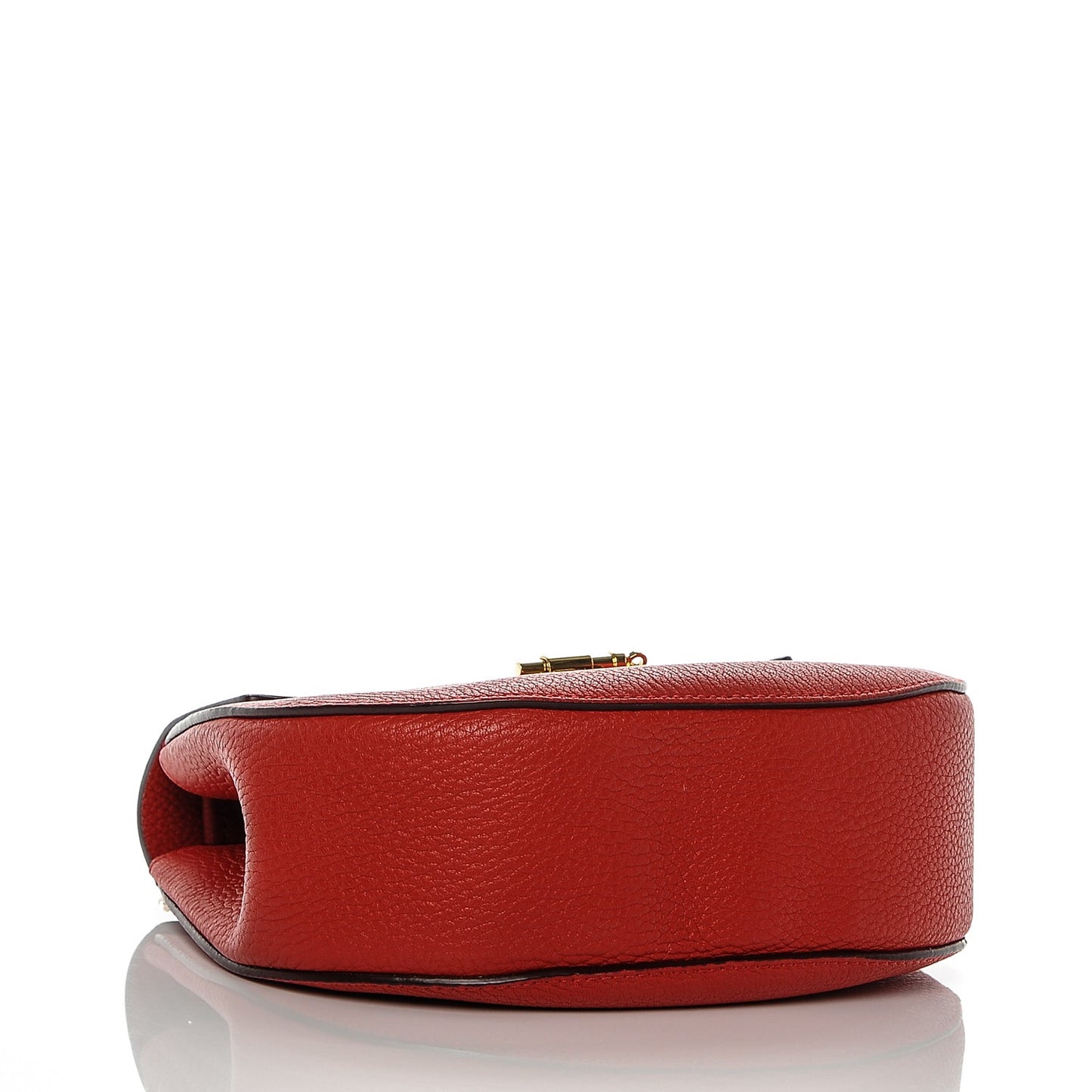 Grained Lambskin Drew Shoulder Bag Plaid Red