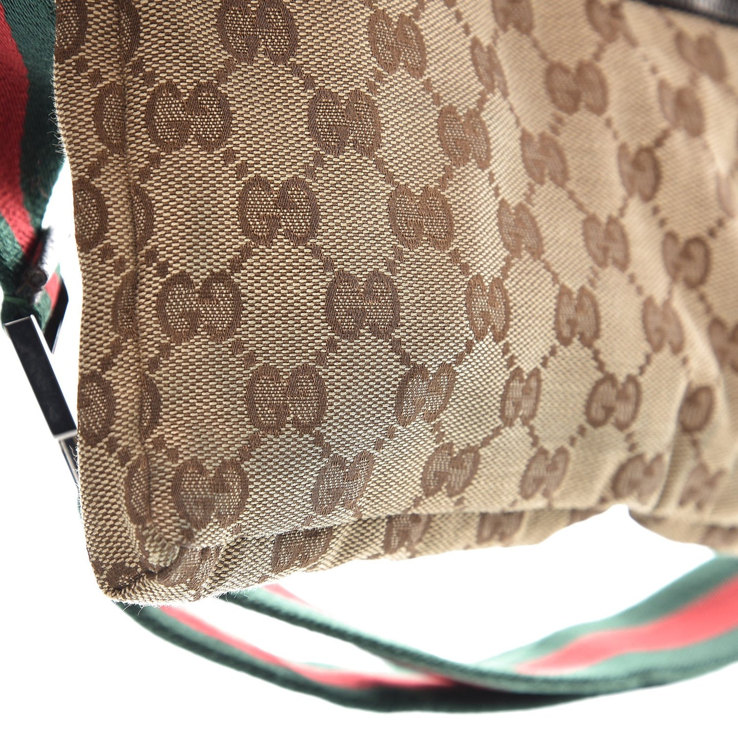 Monogram Web Belt Bag Dark Brown