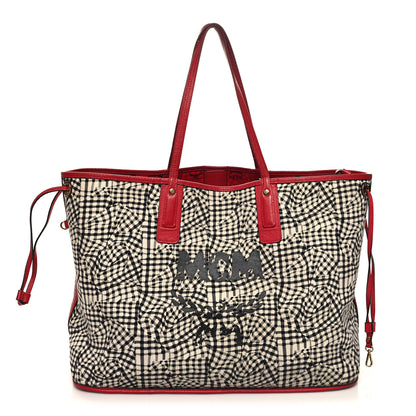 MCM Visetos Large Liz Reversible Shopper Tote Ruby Red 15 of 26