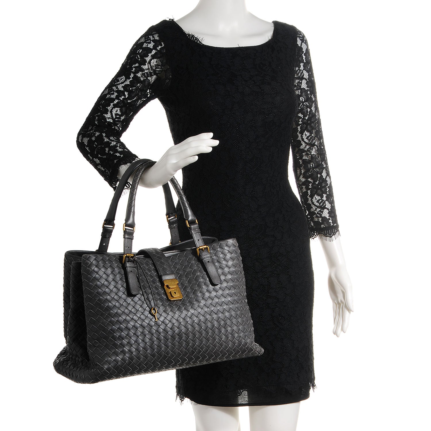 Bottega Veneta Nappa Intrecciato Medium Roma Tote Ferro 2 of 8