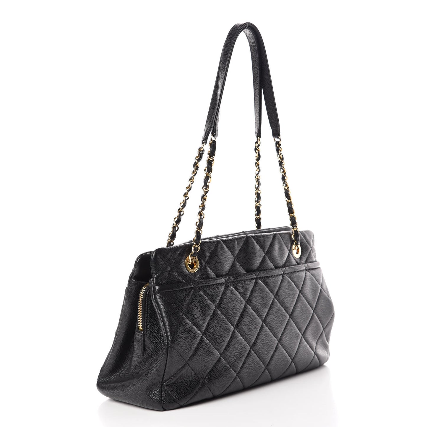 Caviar Quilted CC Timeless Soft Tote Black