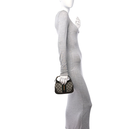 Gucci X BALENCIAGA BB Supreme Monogram Calfskin Web Mini Jackie 1961 Hobo Beige Ebony 2 of 11