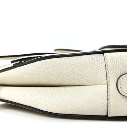 Christian Dior Grained Calfskin Saddle Bag White 10 of 10