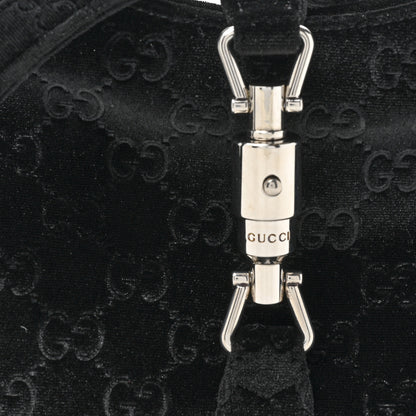 Gucci Velvet GG Monogram Small Jackie 1961 Hobo Black 8 of 10