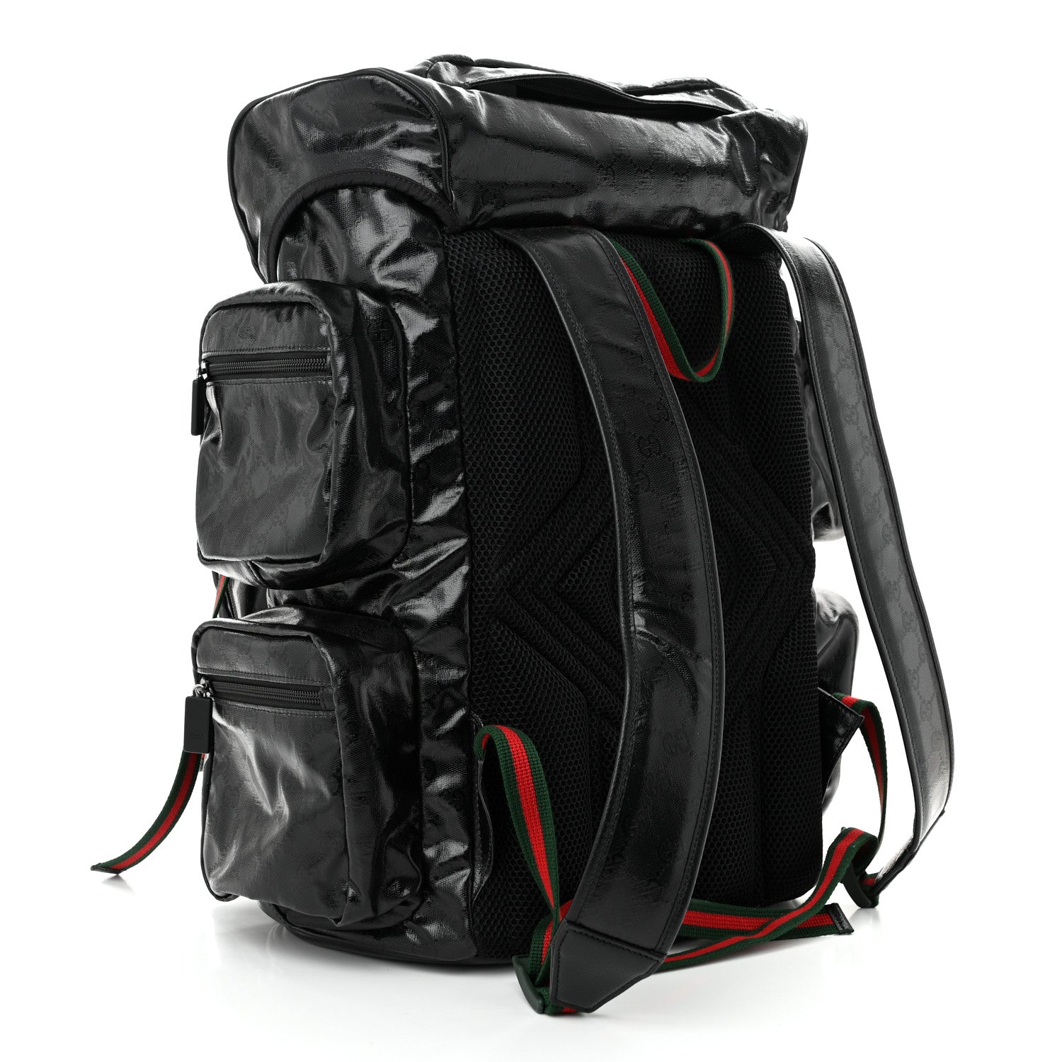 Gucci GG Crystal Monogram Web Backpack Black 3 of 9