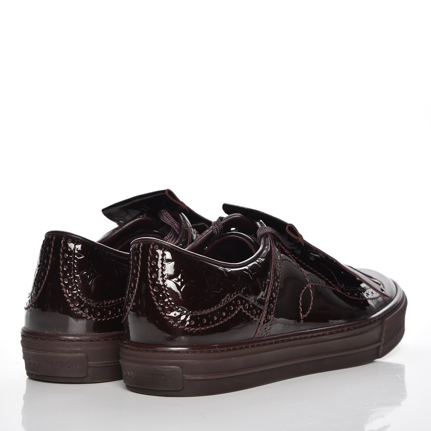 Louis Vuitton Patent Calfskin Sneaker 37.5 Amarante 4 of 8