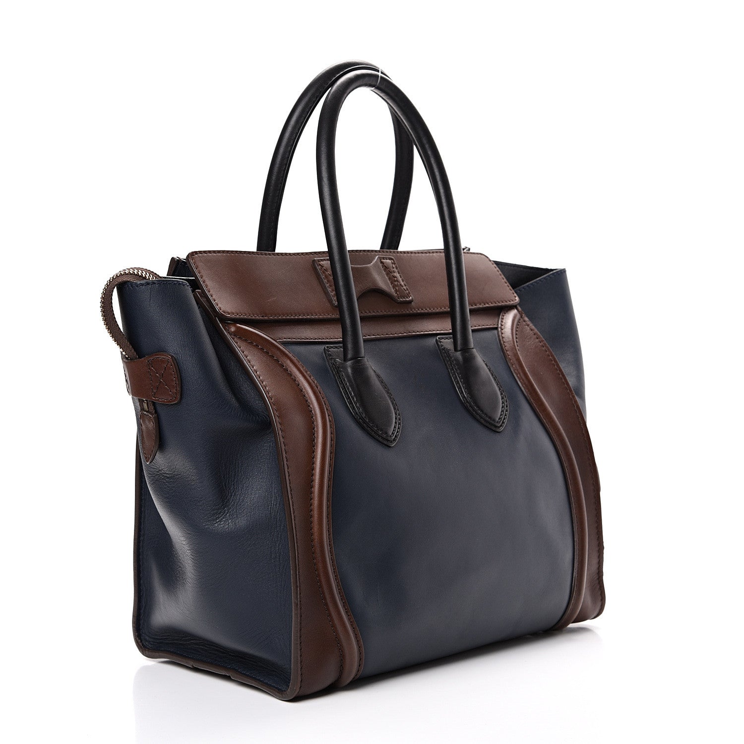 Celine Smooth Calfskin Mini Tri-Color Luggage Navy 2 of 16