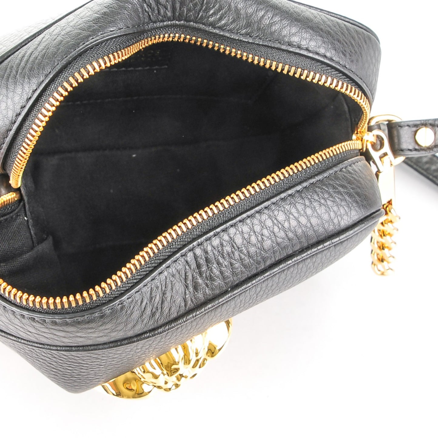 Calfskin Palazzo Camera Bag Black