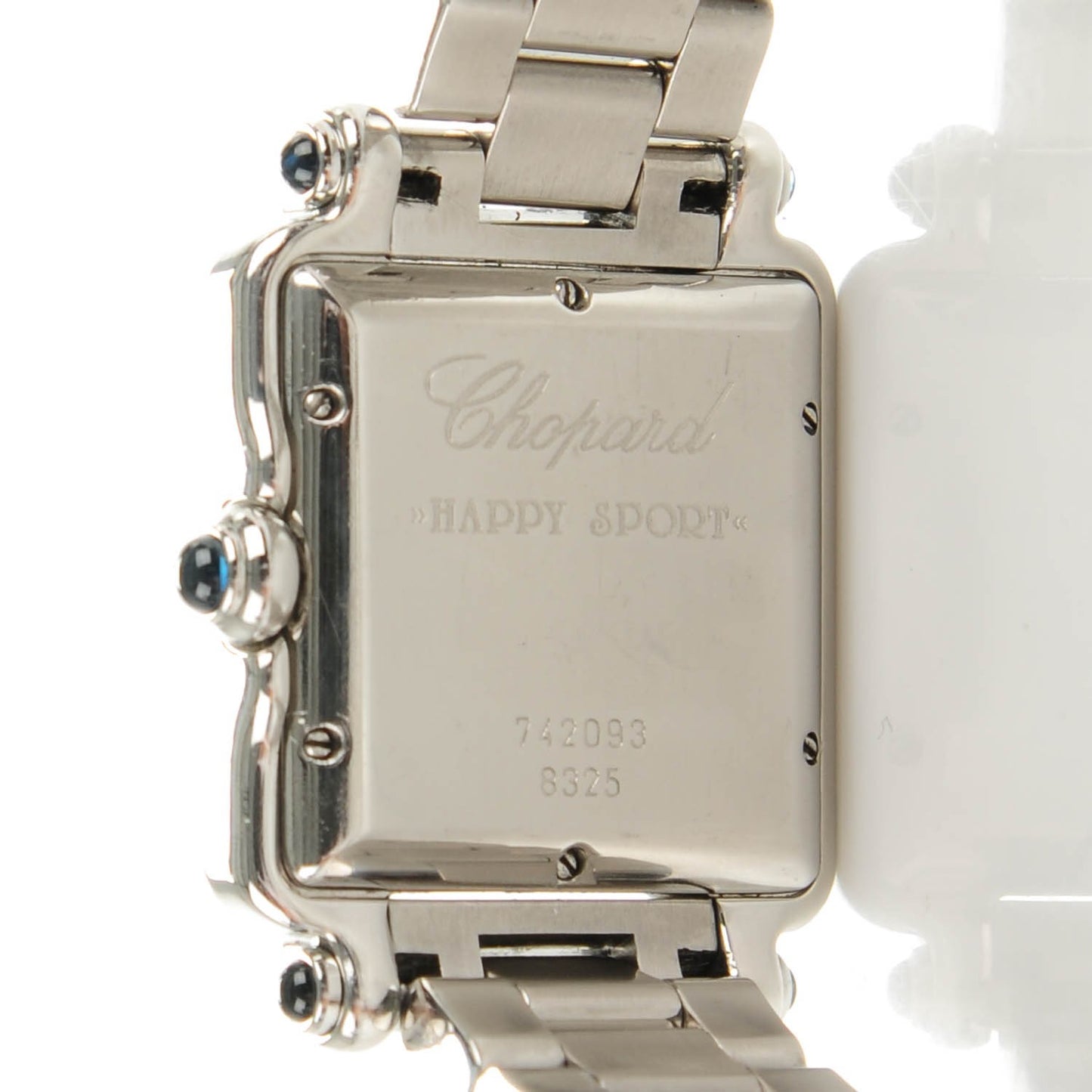 Stainless Steel 7 Diamond Pave Bezel 27mm Happy Sport Quartz Watch