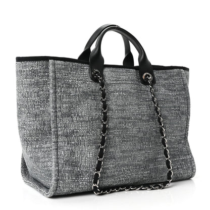 Chanel Canvas Medium Deauville Tote Charcoal 3 of 10