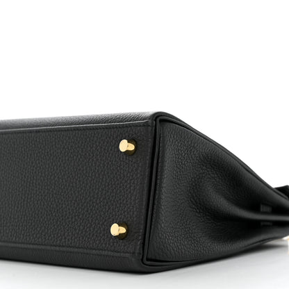 Hermes Togo Kelly Retourne 25 Black 10 of 12
