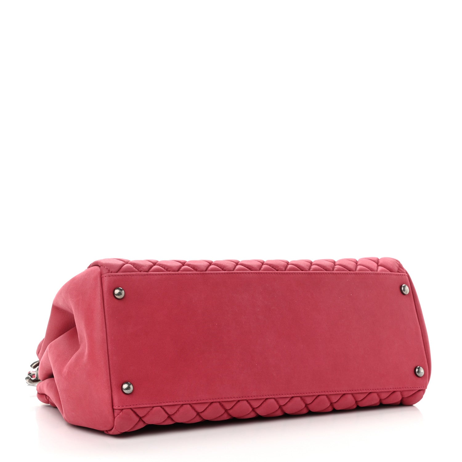 Chanel Iridescent Calfskin Quilted New Bubble Bowling Bag Fuchsia 4 of 12