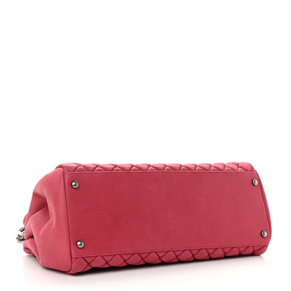 Chanel Iridescent Calfskin Quilted New Bubble Bowling Bag Fuchsia 4 of 12