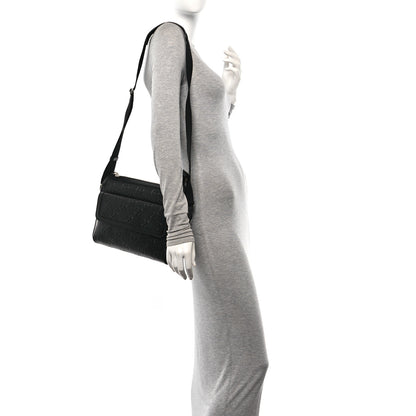 Gucci Calfskin GG Tennis Embossed Shoulder Bag Black 2 of 10
