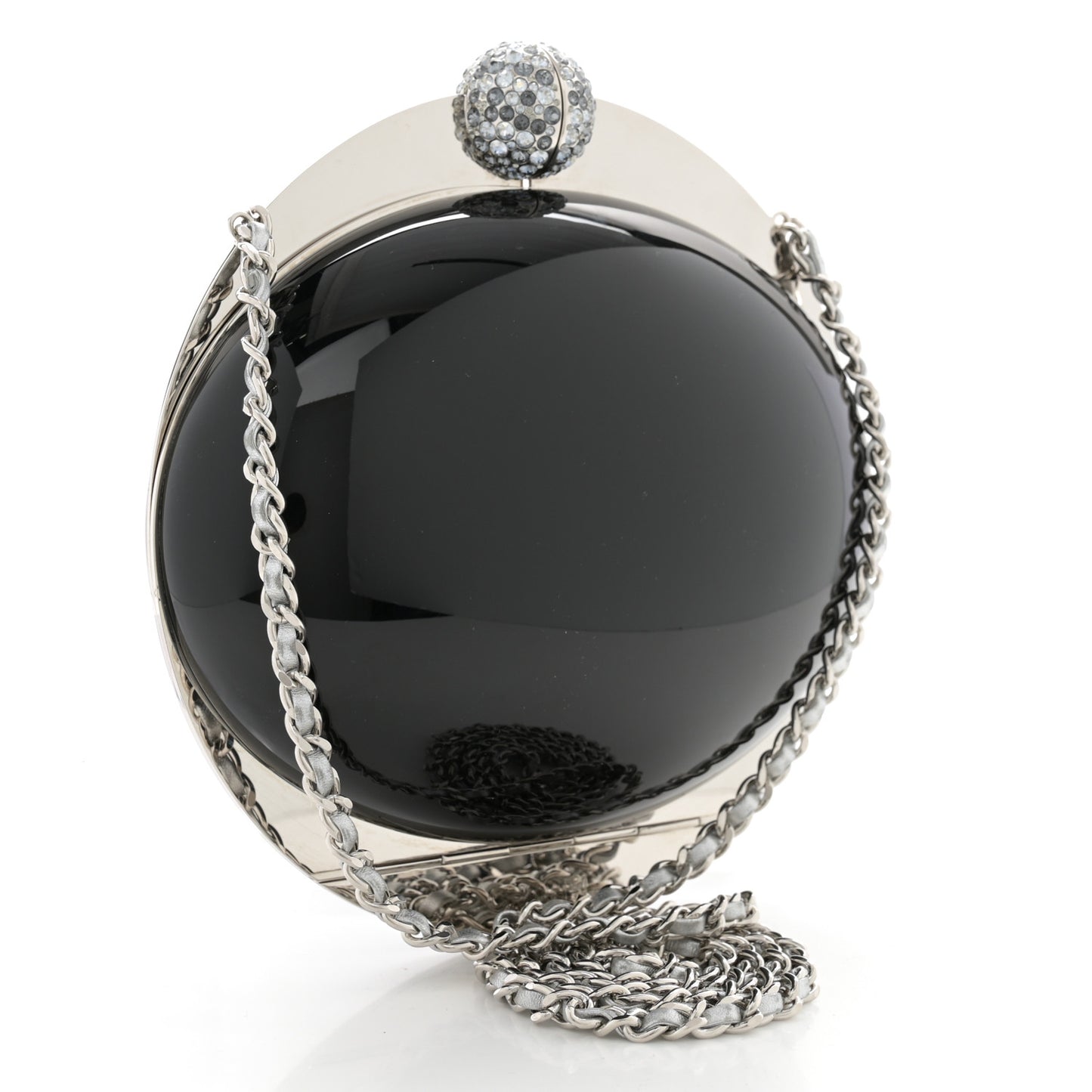 Resin Crystal CC Evening On The Moon Minaudiere Black