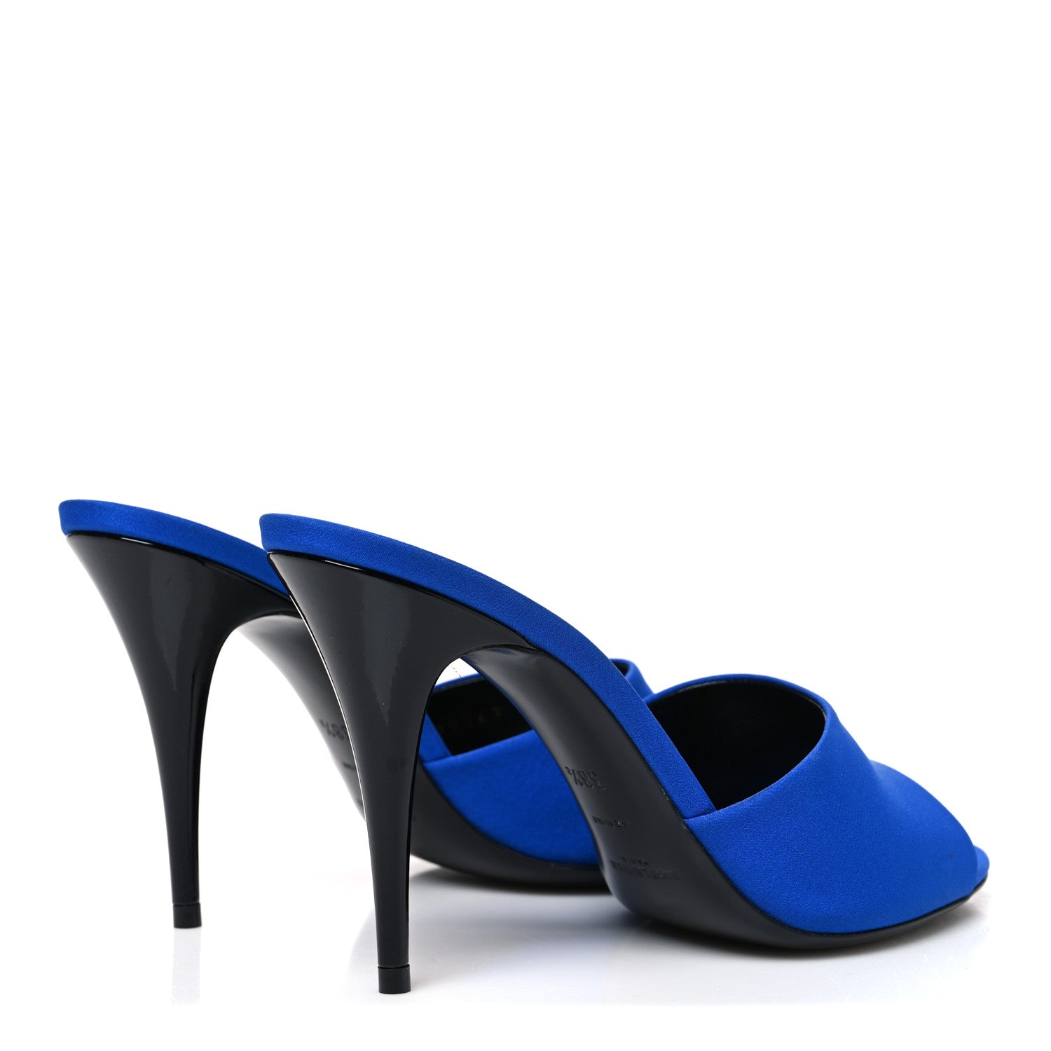 Saint Laurent Crepe De Chine Sandals 38.5 Picasso Blue 5 of 11
