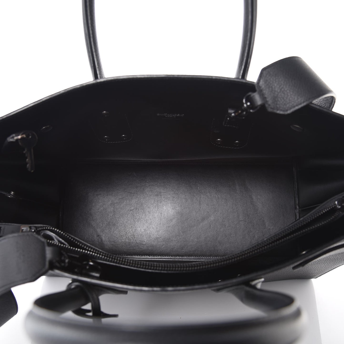 Grained Calfskin Large Sac De Jour Carryall Black