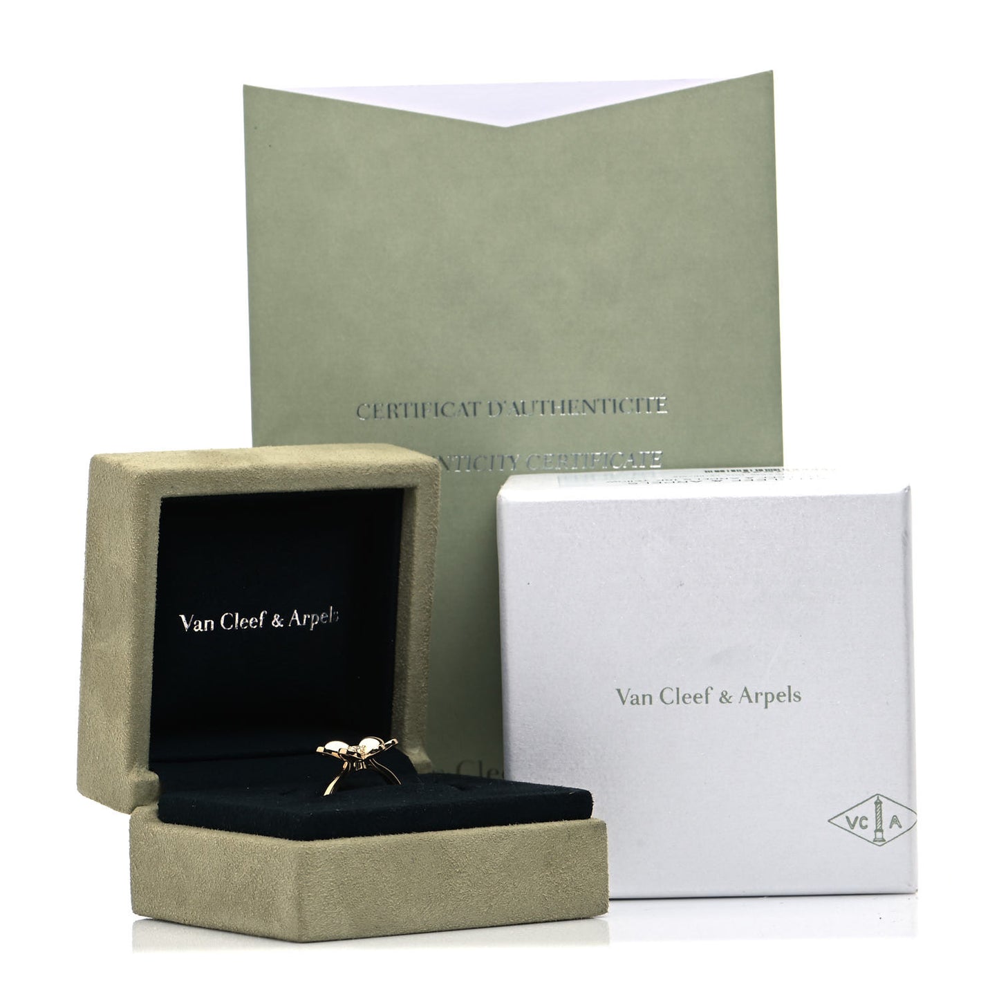 18K Yellow Gold Diamond Small Frivole Ring 51 5.75