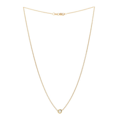 Roberto Coin 18K Yellow Gold Diamond .19ct Diamonds By The Inch Solitaire Necklace 3 of 4