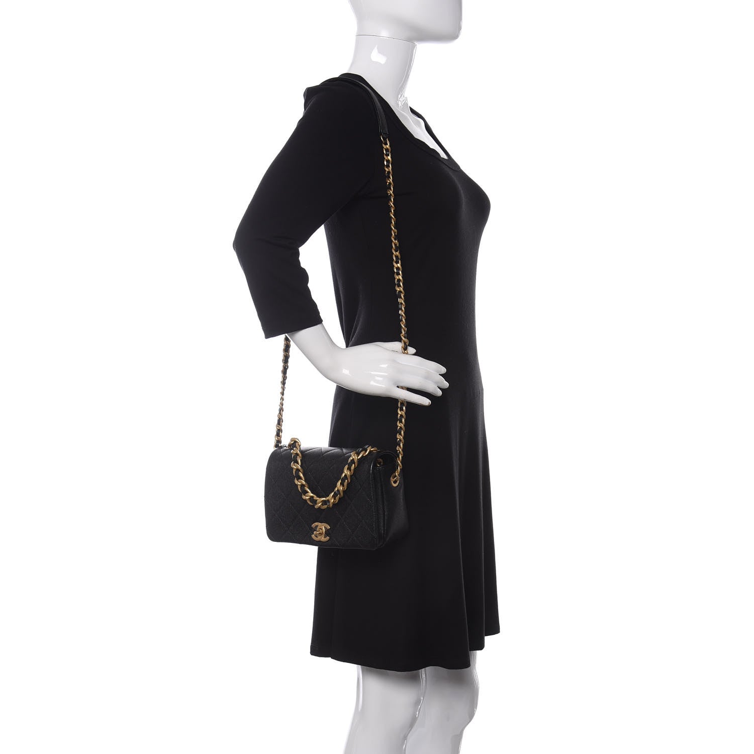 Chanel Caviar Quilted Small Fashion Therapy Flap Bag Black 2 of 11