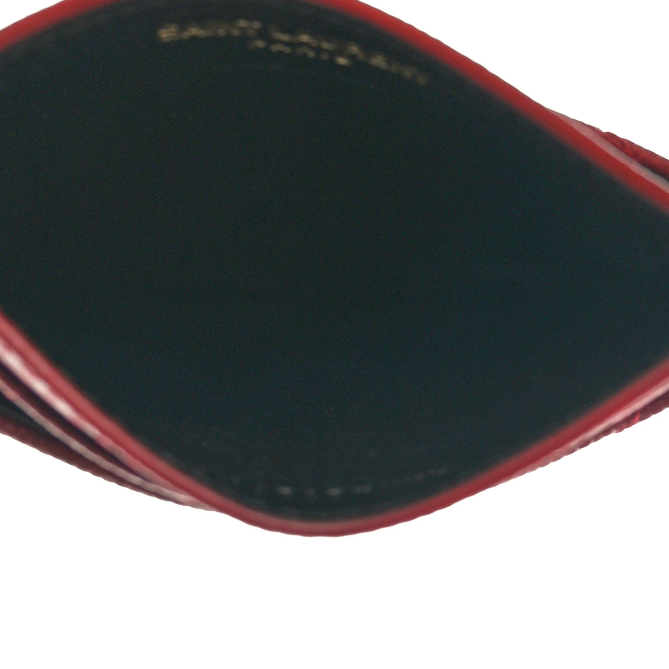 Grain De Poudre Matelasse Chevron Monogram Credit Card Case Opyum Red
