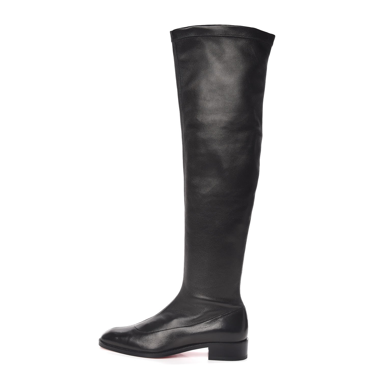 Christian Louboutin Nappa Theophila Stretch Knee High Boots 39.5 Black 1 of 7