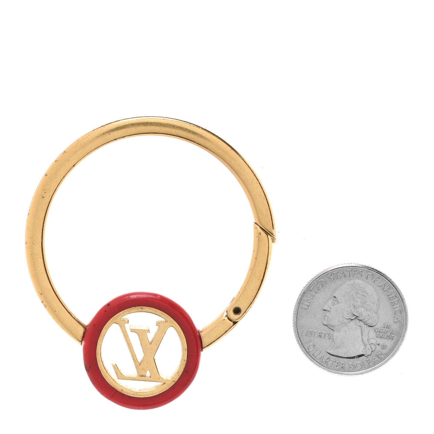 Key Ring Gold Red