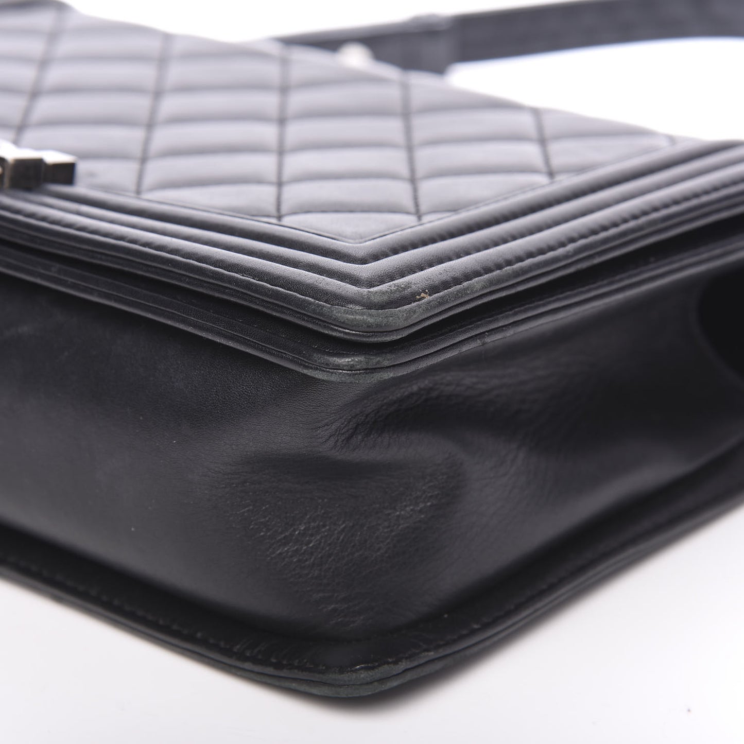 Calfskin Quilted New Medium Boy Flap Black