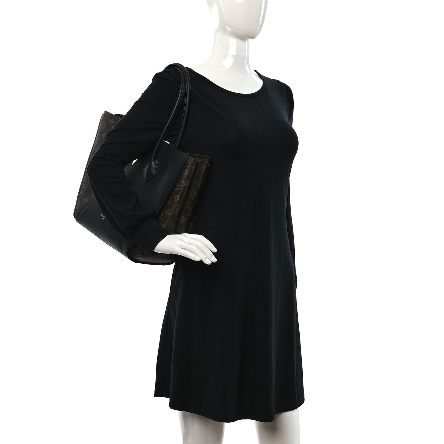 Calfskin Monogram Kimono Tote Black
