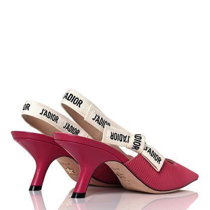Christian Dior Technical Canvas Ribbon J Adior Slingback 65mm Pumps 37 Dusty Pink 4 of 9