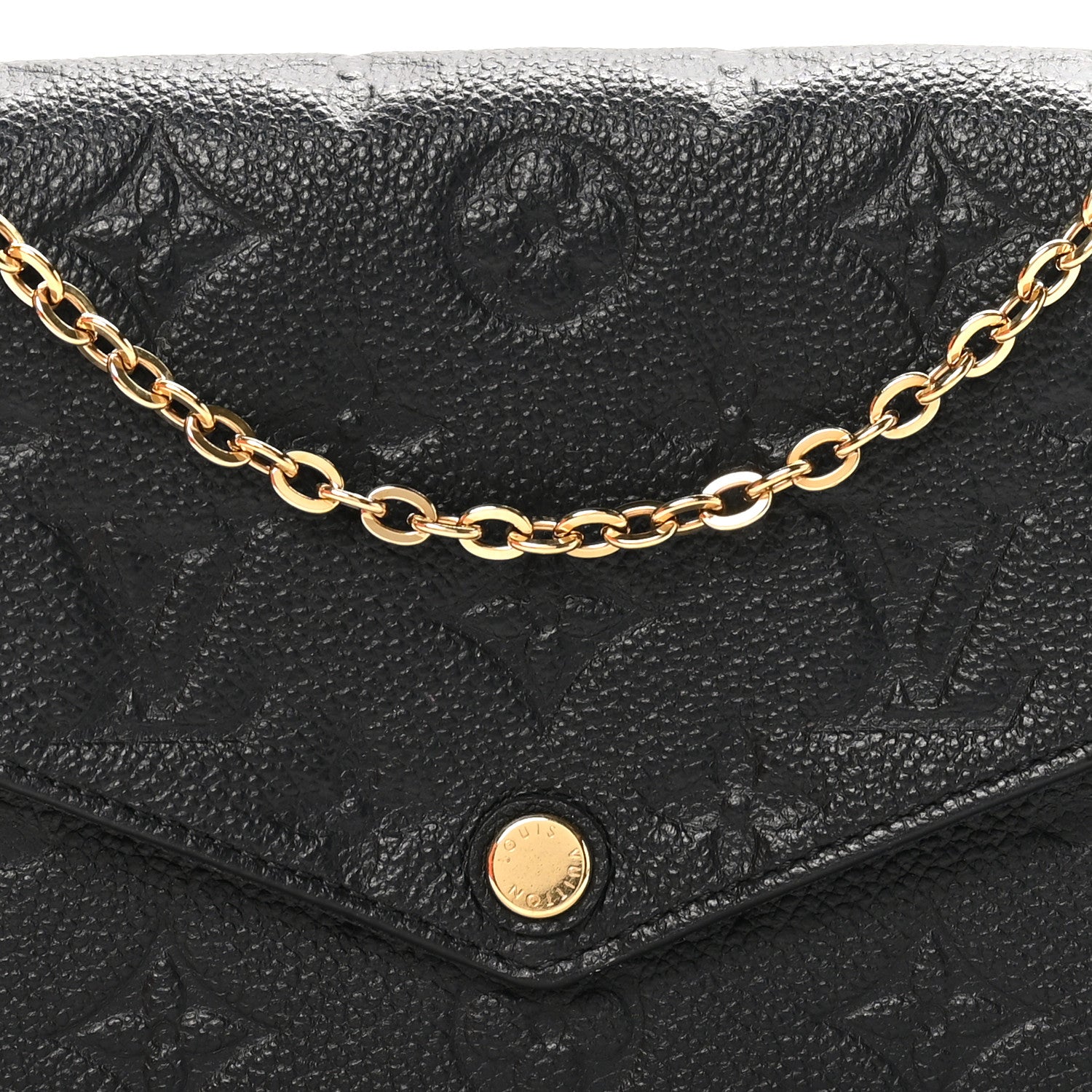 Louis Vuitton Empreinte Pochette Felicie Chain Wallet Black 8 of 11